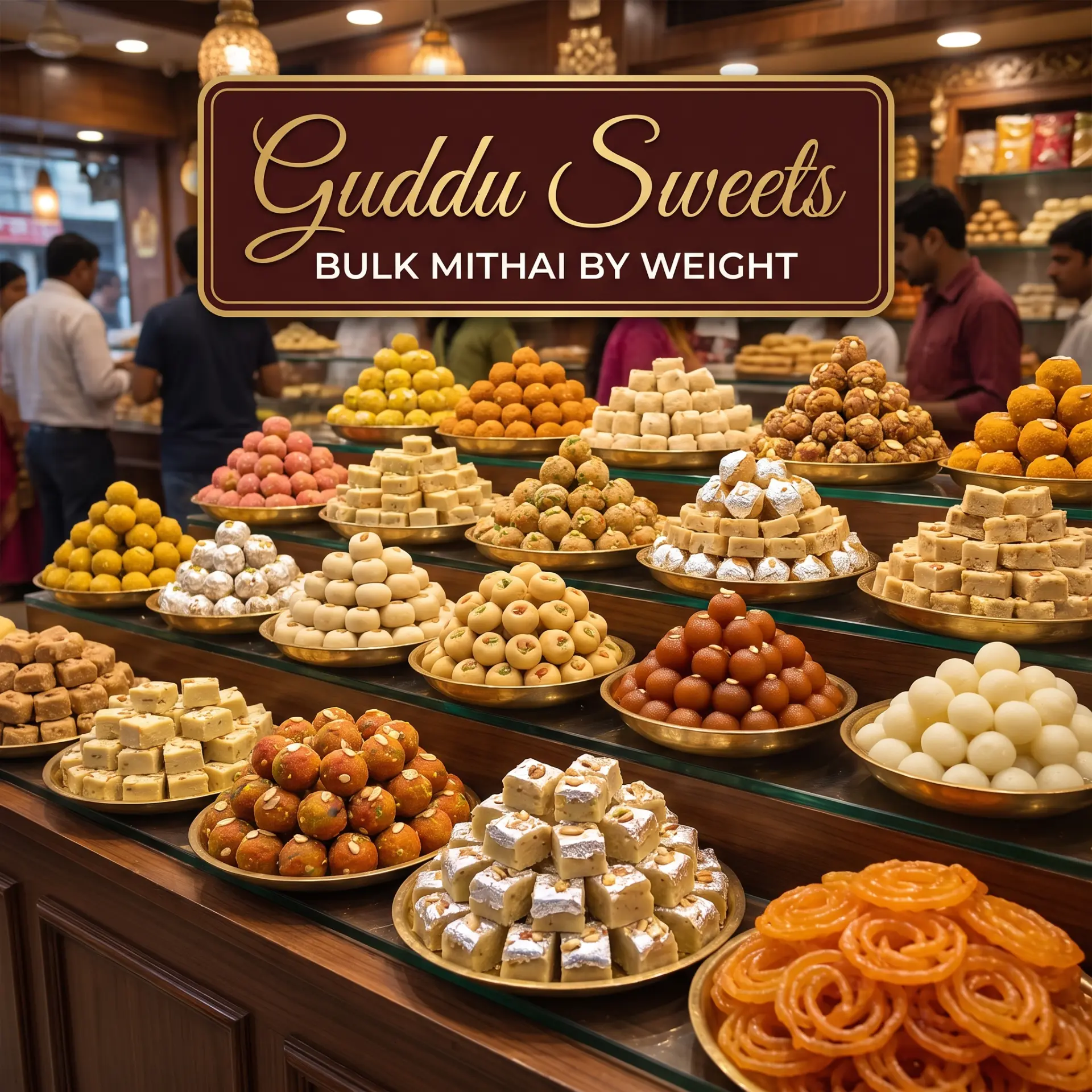 Bulk mithai by weight from Guddu Sweets